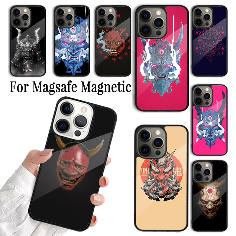 Phone Cases Japanese - Japanese Oni Hannya Demon Mask PRINT