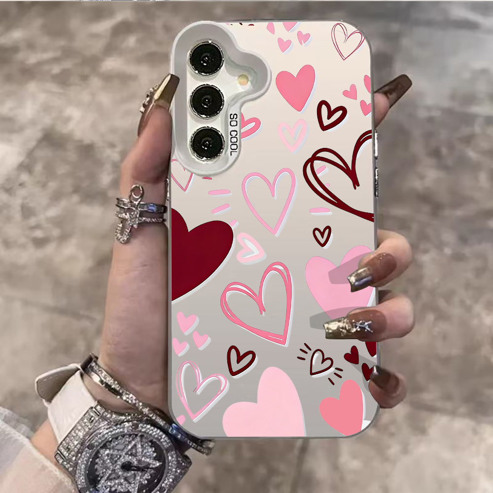 Phone Cases Galaxy A16 5G - Modern Romance Hearts Design For Samsung