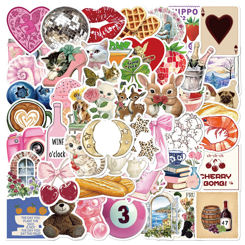 Phone Cases Pinterest - 50pcs Aesthetic Pinterest Cartoon Stickers, for