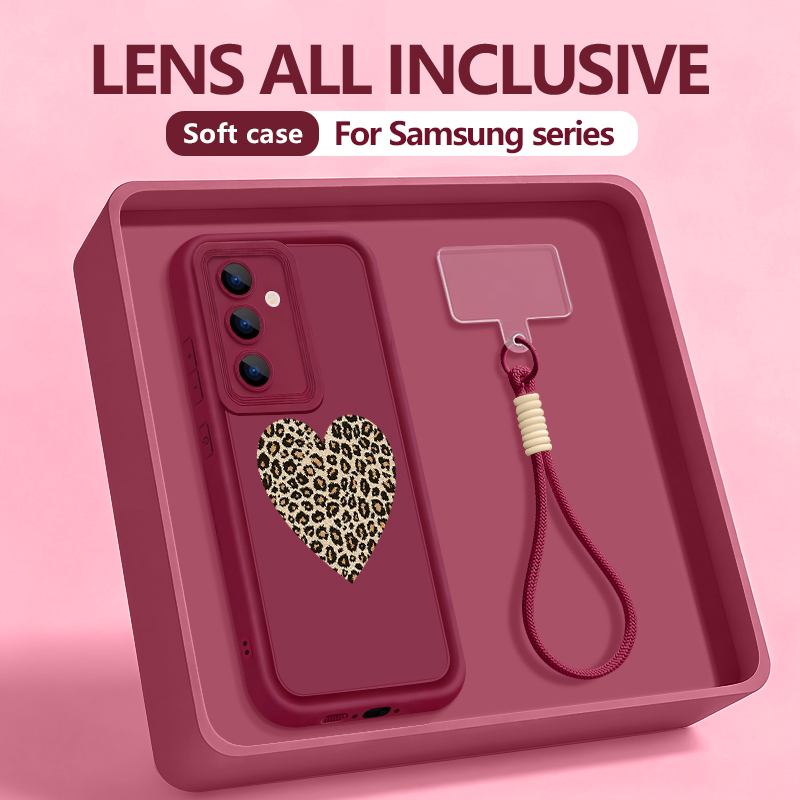 Phone Cases Galaxy A16 5G - S25 Edge Case Leopard Print Heart