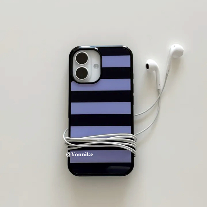 Korean Ins Purple and Black St - مراجعة Phone Cases Korean وسعره