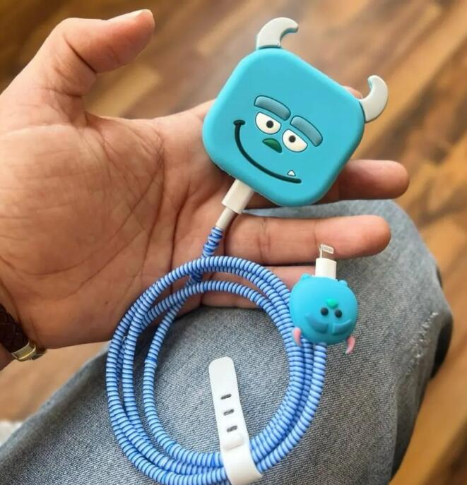 4Pcs/Set Cute 3D Cartoon Cable - مراجعة Phone Cases Uk وسعره