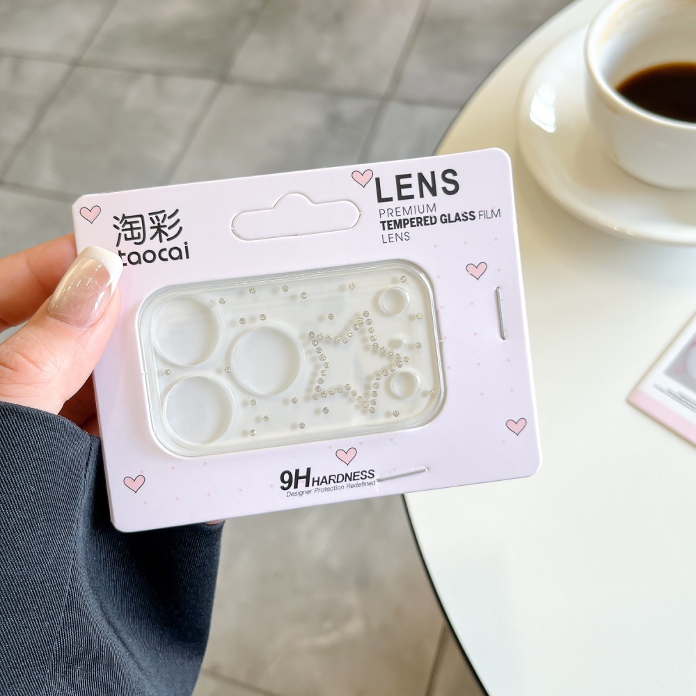 Luxuruy Diamond 3D Heart Glass - مراجعة Camera Lens Protector وسعره