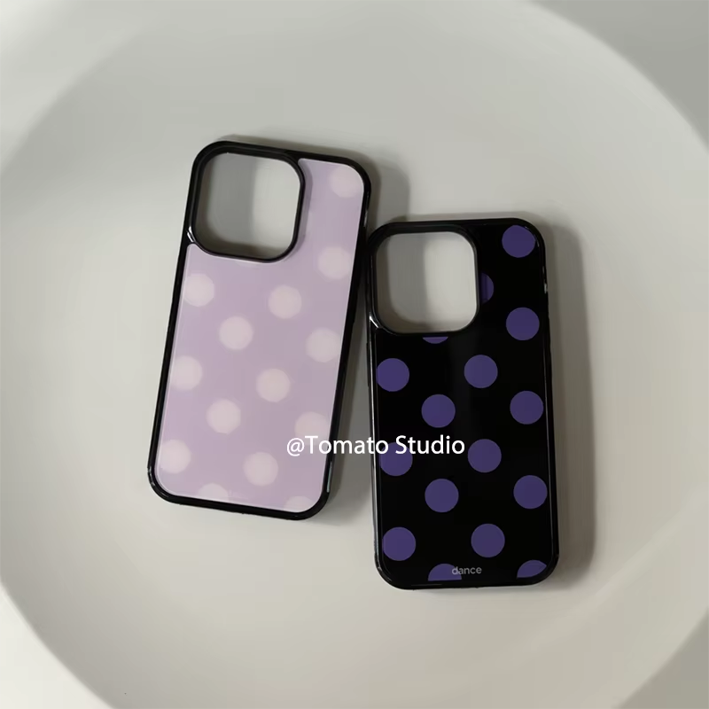 Korean Ins Fashion Purple Polk - مراجعة Phone Cases Korean وسعره