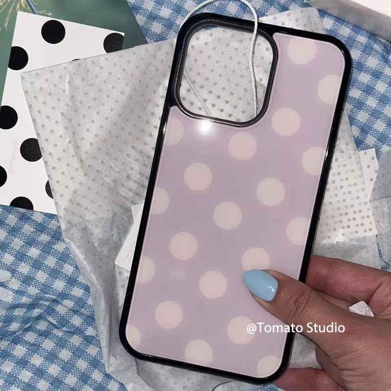 Korean Ins Fashion Purple Polk - مراجعة Phone Cases Korean وسعره