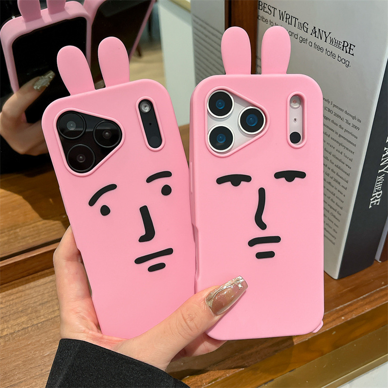 Kawaii 3D Funny Cartoon Pink E - مراجعة Phone Cases Quirky وسعره