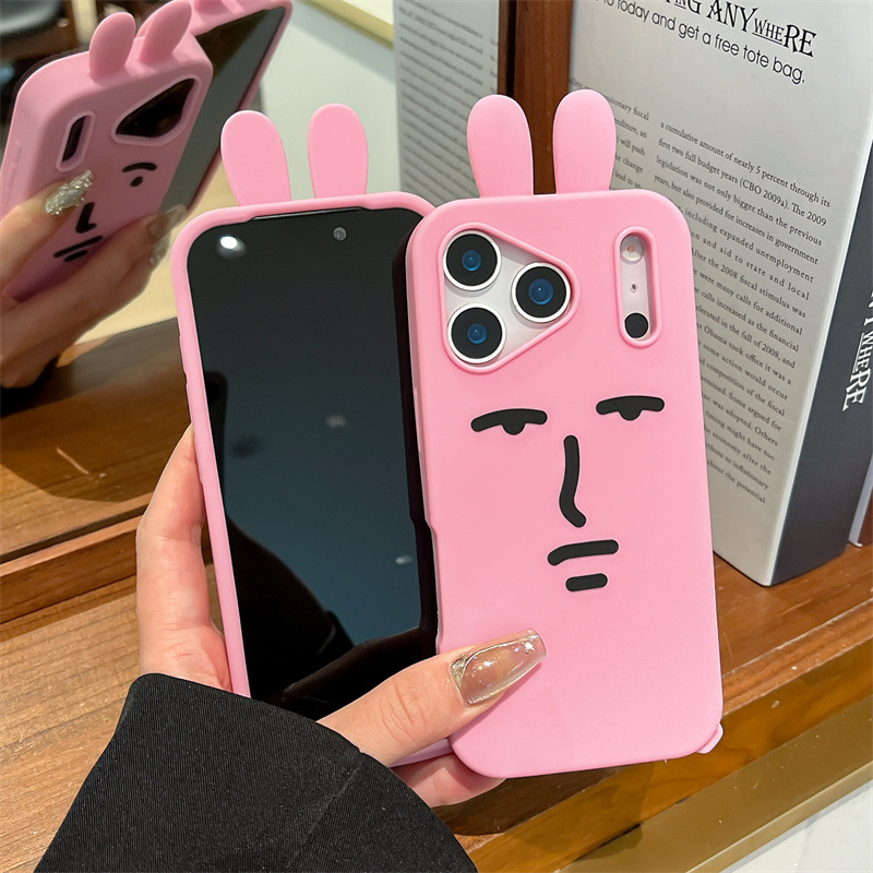 Kawaii 3D Funny Cartoon Pink E - مراجعة Phone Cases Quirky وسعره