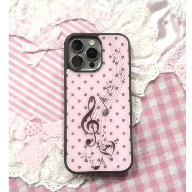Korean ins Pink Brown Polka Do - مراجعة Phone Cases Korean وسعره