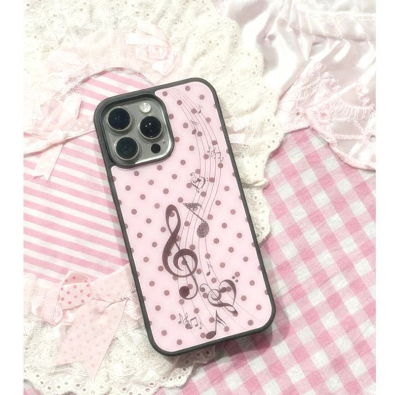 Korean ins Pink Brown Polka Do - مراجعة Phone Cases Korean وسعره