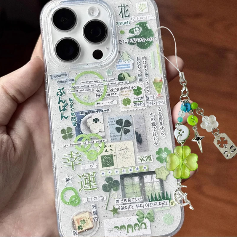 Japanese Green Clover Sparklin - مراجعة Phone Cases Japanese وسعره