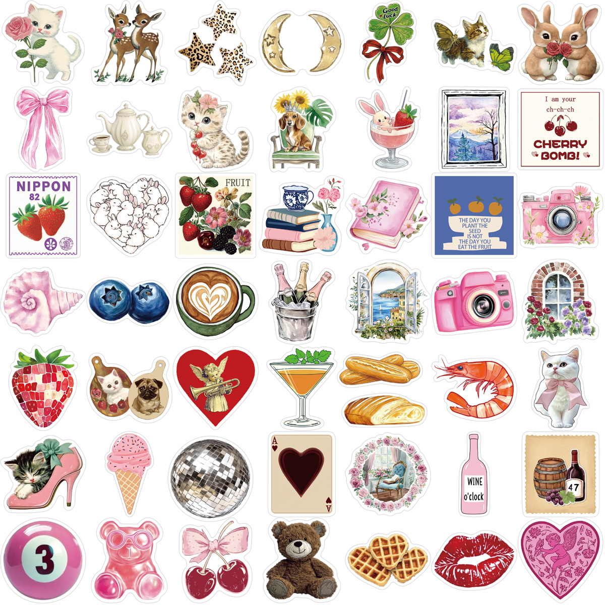 50PCS Pink Aesthetic Pinterest - مراجعة Phone Cases Pinterest وسعره