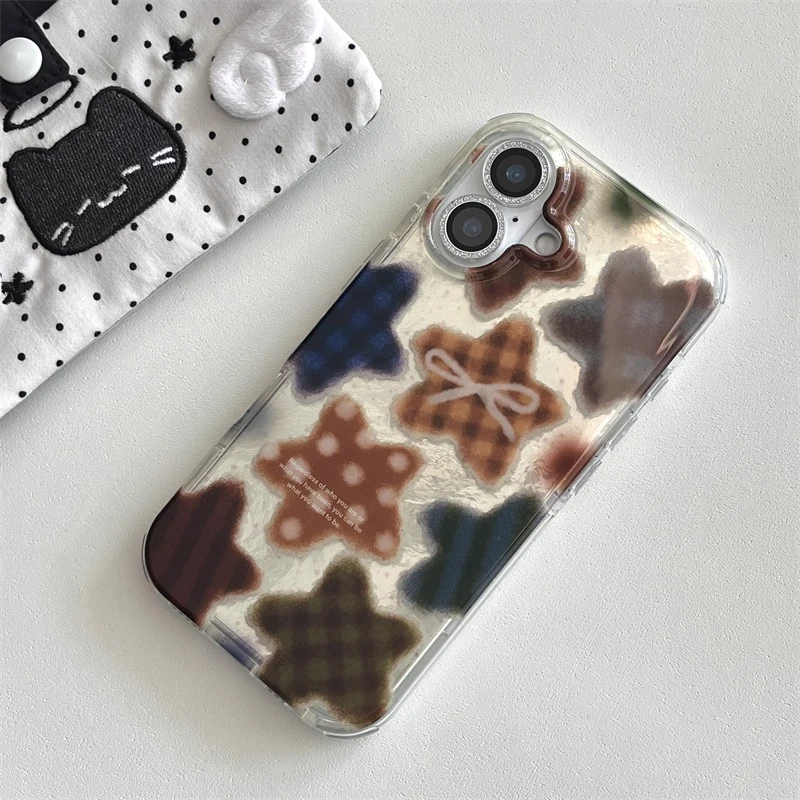 Korean Winter Cute Brown Check - مراجعة Phone Cases Korean وسعره