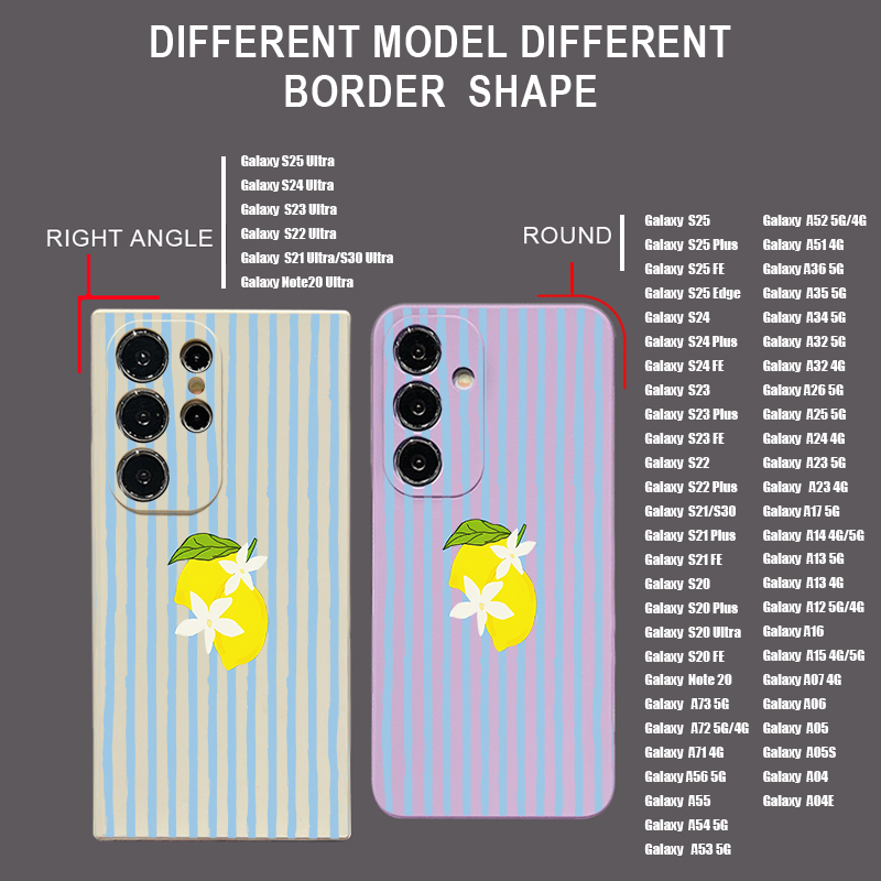 Stripe Lemon Print TPU Phone C - مراجعة Phone Cases Galaxy A16 5G وسعره