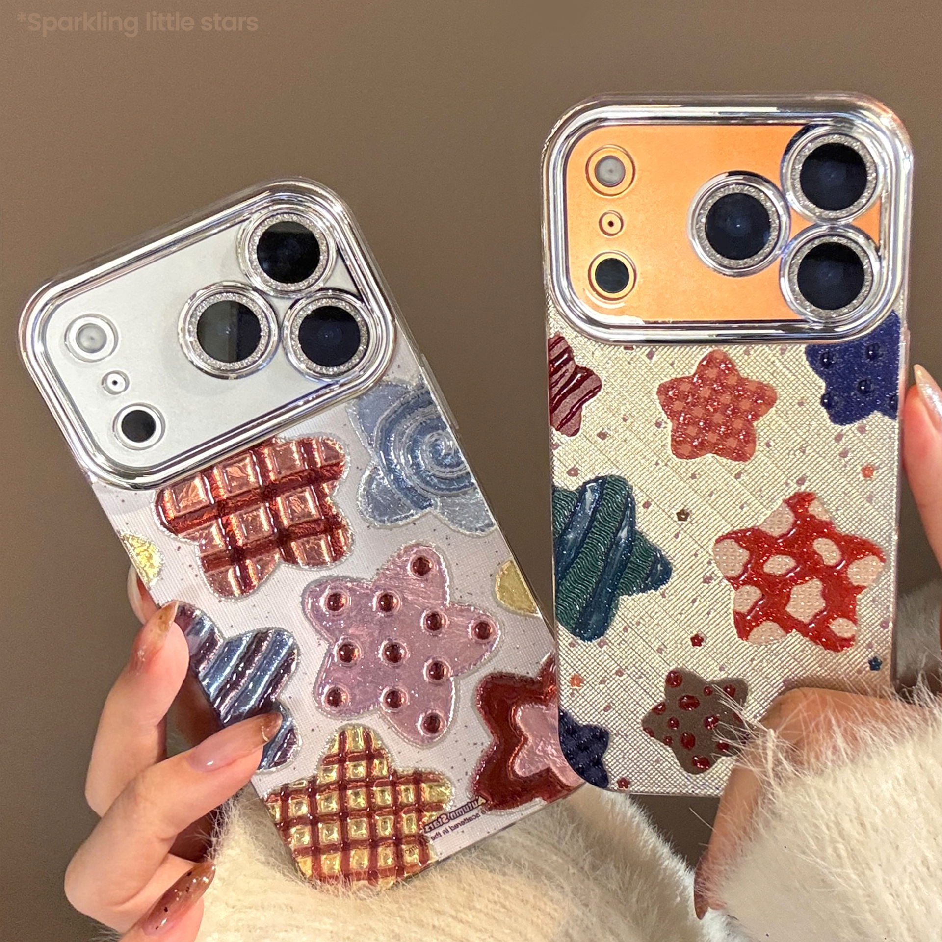 Korean Colorful Stars Glitter  - مراجعة Phone Cases Korean وسعره