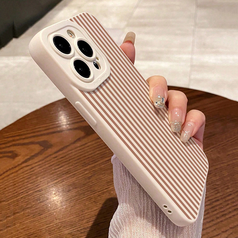 Pink Striped Painted Anti-Drop - مراجعة Phone Cases Iphone وسعره
