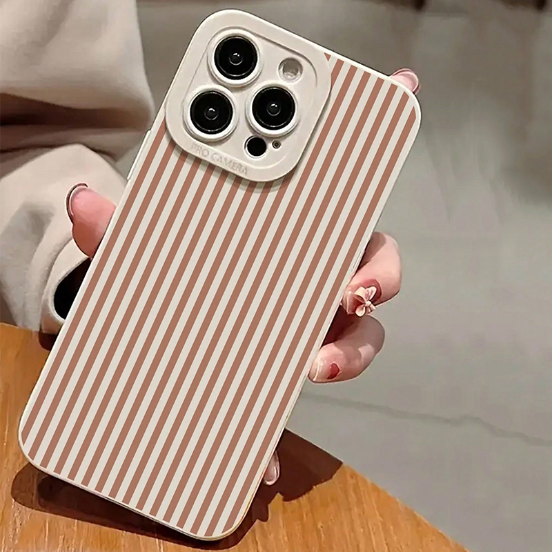 Pink Striped Painted Anti-Drop - مراجعة Phone Cases Iphone وسعره