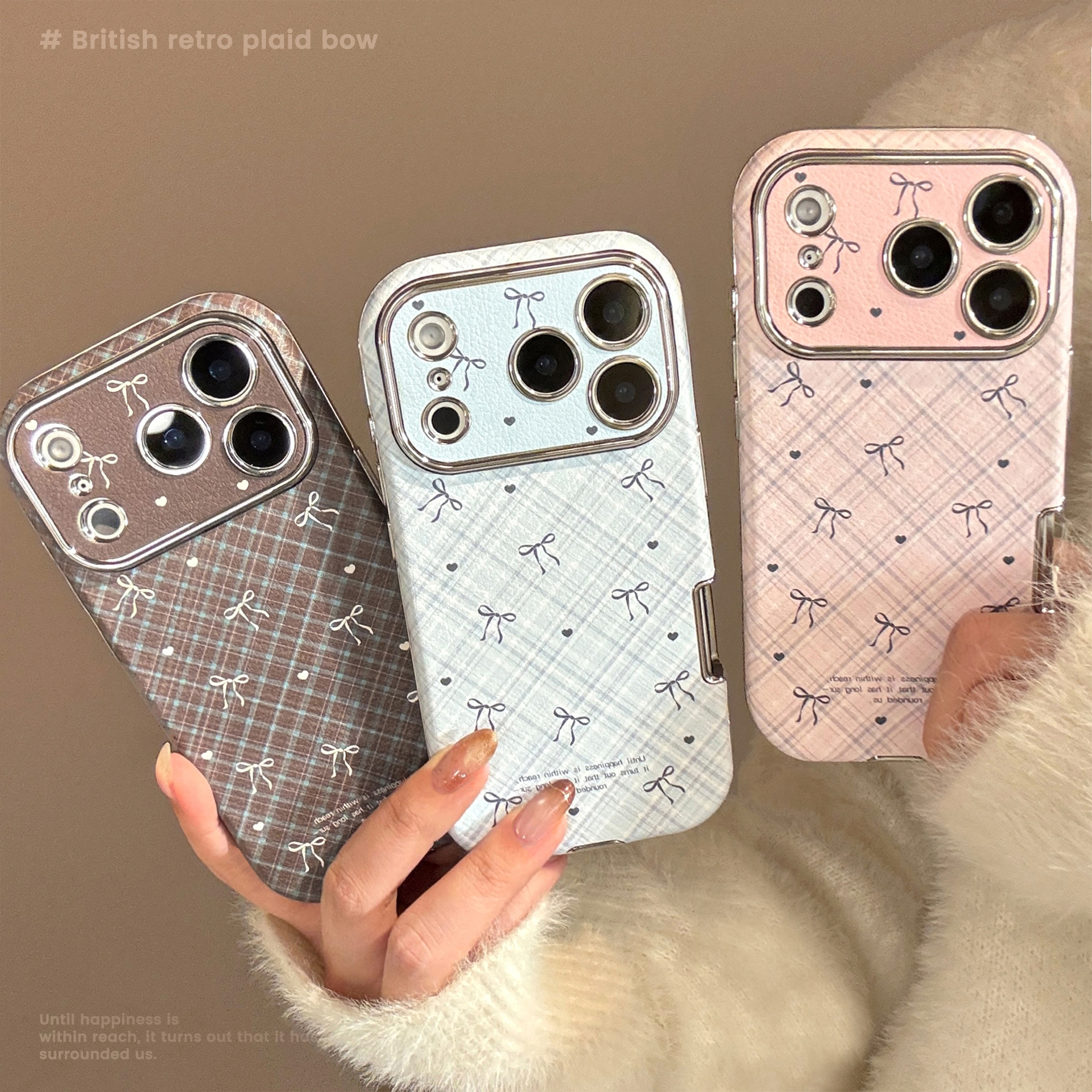 Korean Retro Plaid Grid Patter - مراجعة Phone Cases Korean وسعره