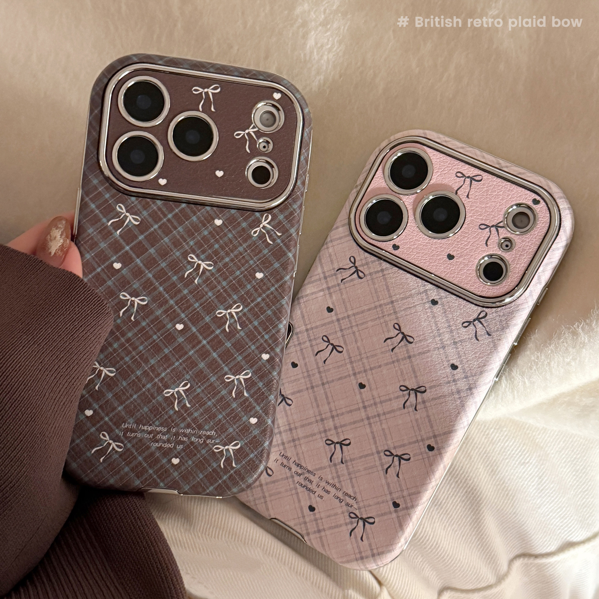 Korean Retro Plaid Grid Patter - مراجعة Phone Cases Korean وسعره