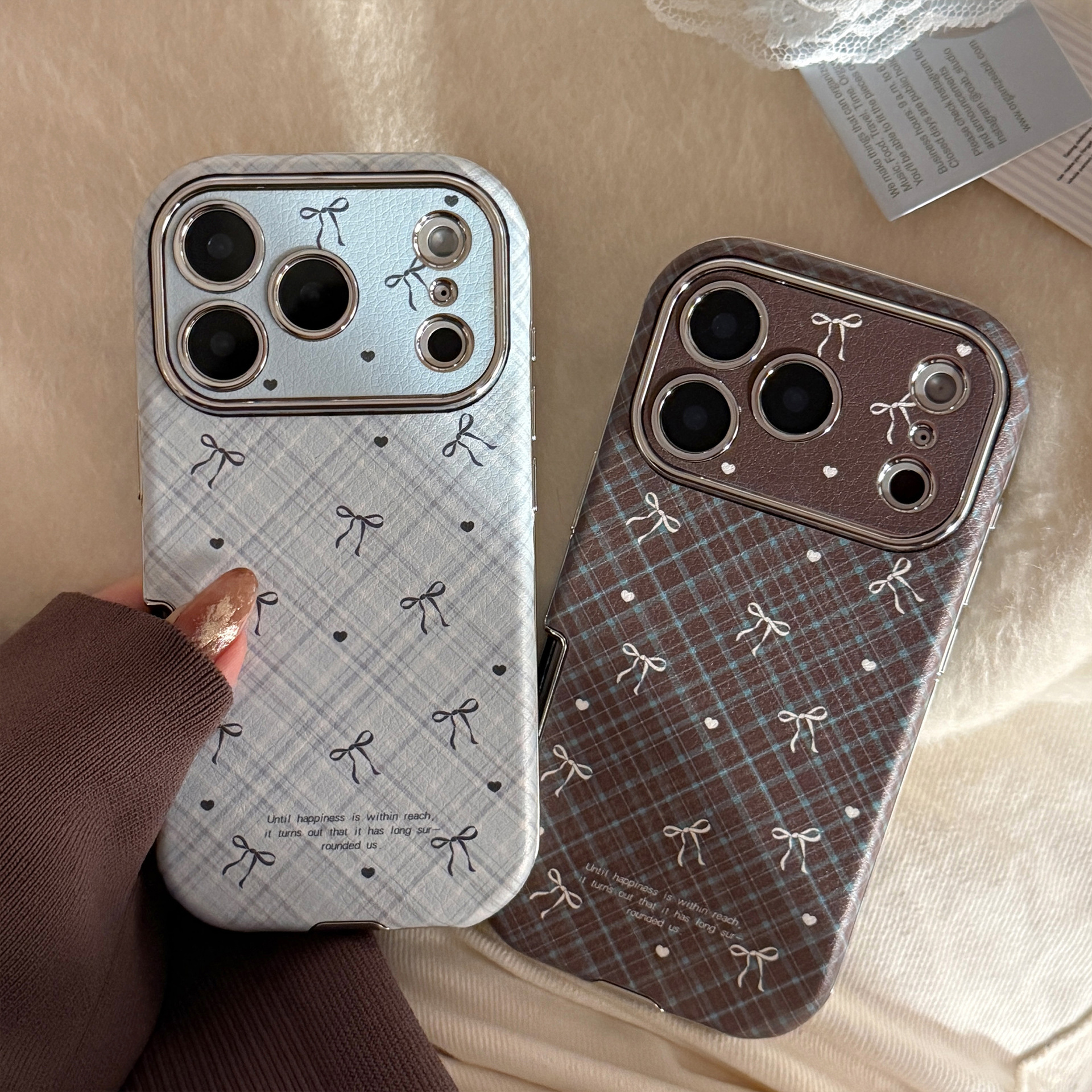 Korean Retro Plaid Grid Patter - مراجعة Phone Cases Korean وسعره